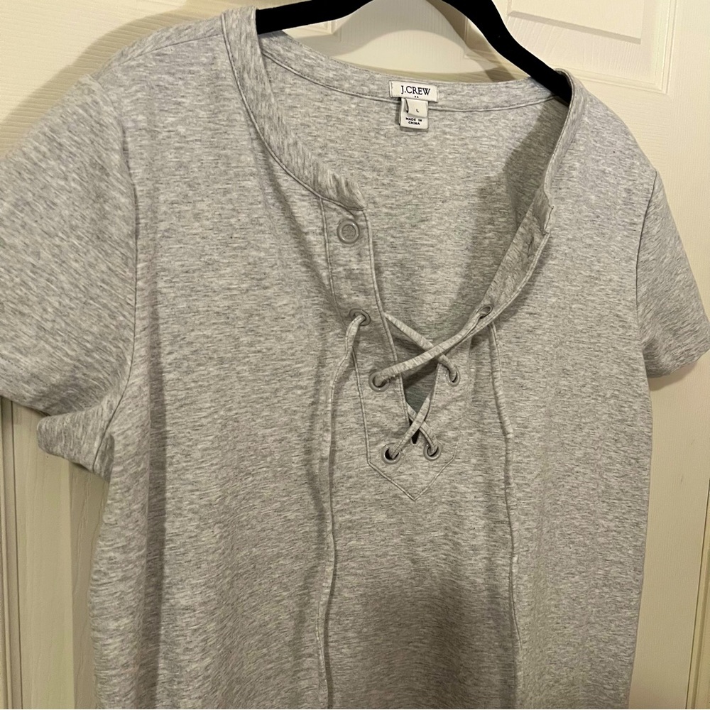 J. Crew lace-up knit dress size large